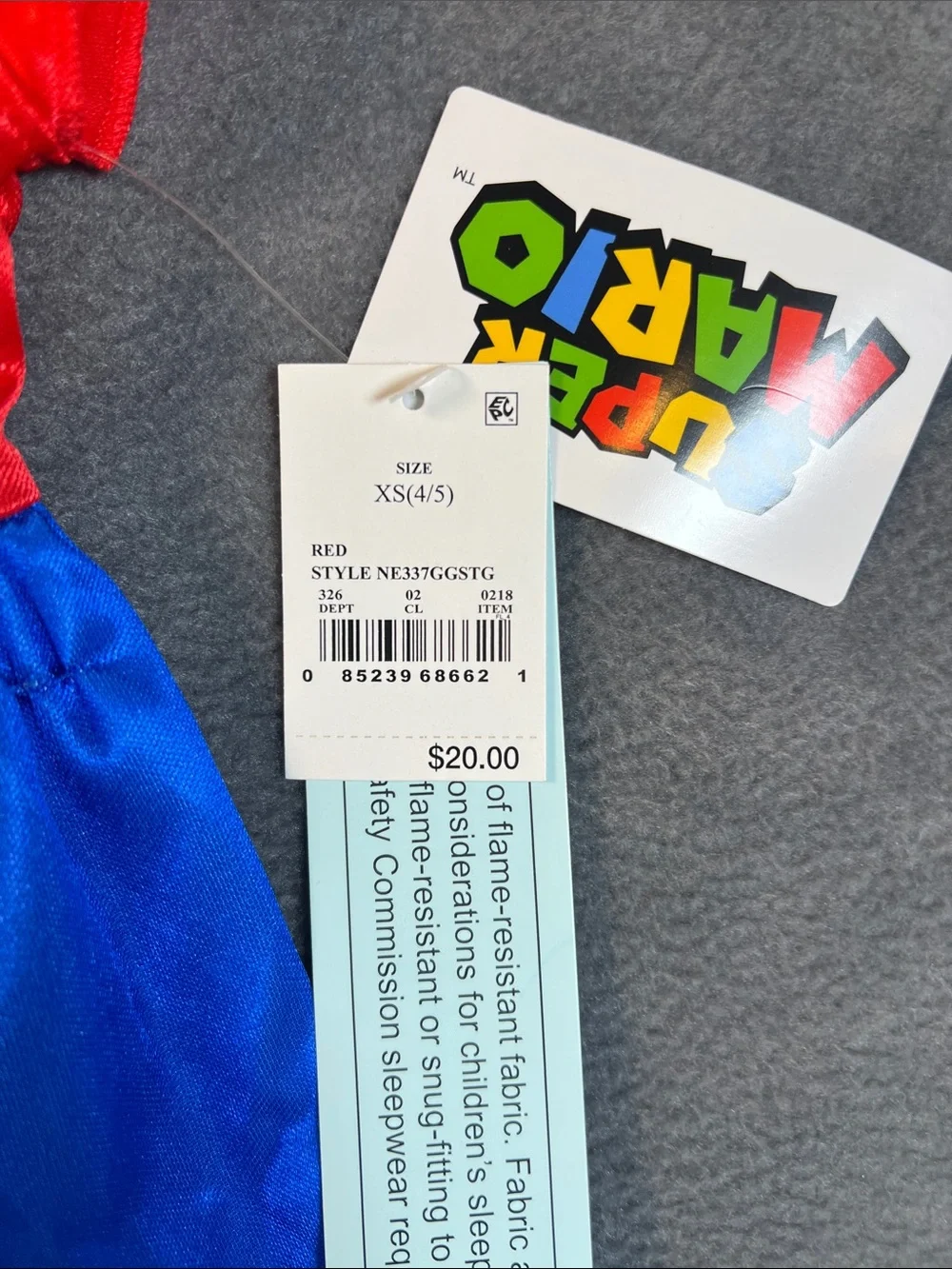 Nintendo Red & Blue Super Mario Character Dress